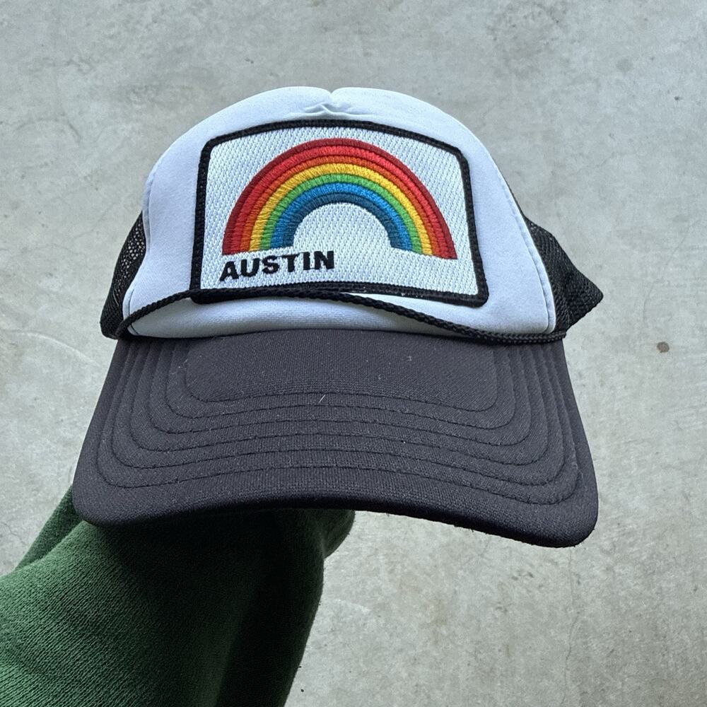 Aviator Nation Hat Cap One Size Austin Rainbow Trucker Foam Mesh Snap Back